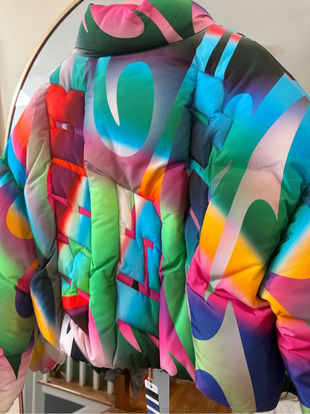 NWT Khrisjoy Joy Cropped Puffer Multi~Color Jacket ~ Size 1/M $1,570 MSRP - Picture 13 of 15